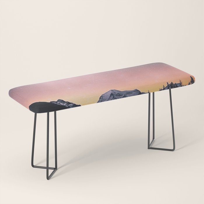 Milky Way Stars Mountain Landscape Bench Gallery Image 1