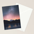 Milky Way Stars Mountain Landscape Stationery Card Gallery Image 2