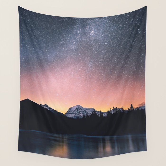 Milky Way Stars Mountain Landscape Wall Tapestry Gallery Image 4