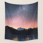 Milky Way Stars Mountain Landscape Wall Tapestry Gallery Image 4