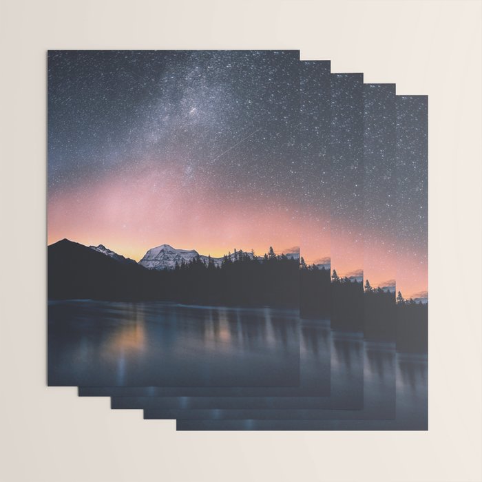 Milky Way Stars Mountain Landscape Wrapping Paper Gallery Image 3