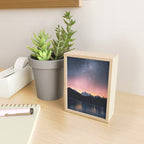 Milky Way Stars Mountain Landscape Mini Art Print Gallery Image 2