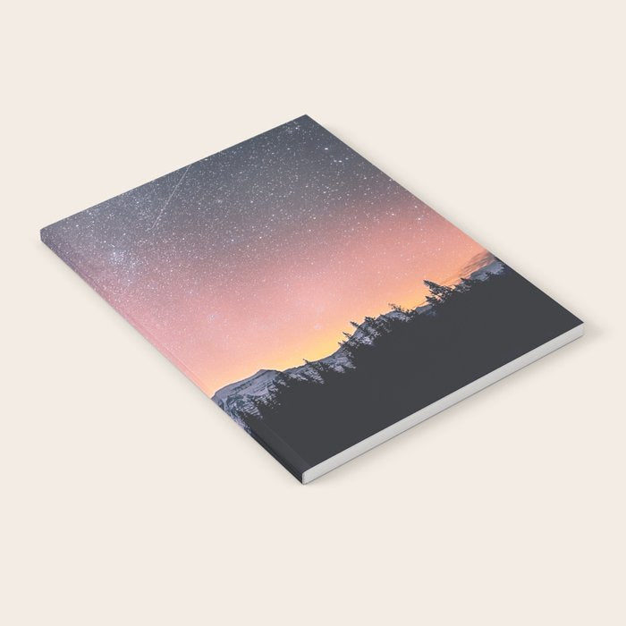 Milky Way Stars Mountain Landscape Notebook Gallery Image 1