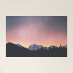 Milky Way Stars Mountain Landscape Welcome Mat Gallery Image 1