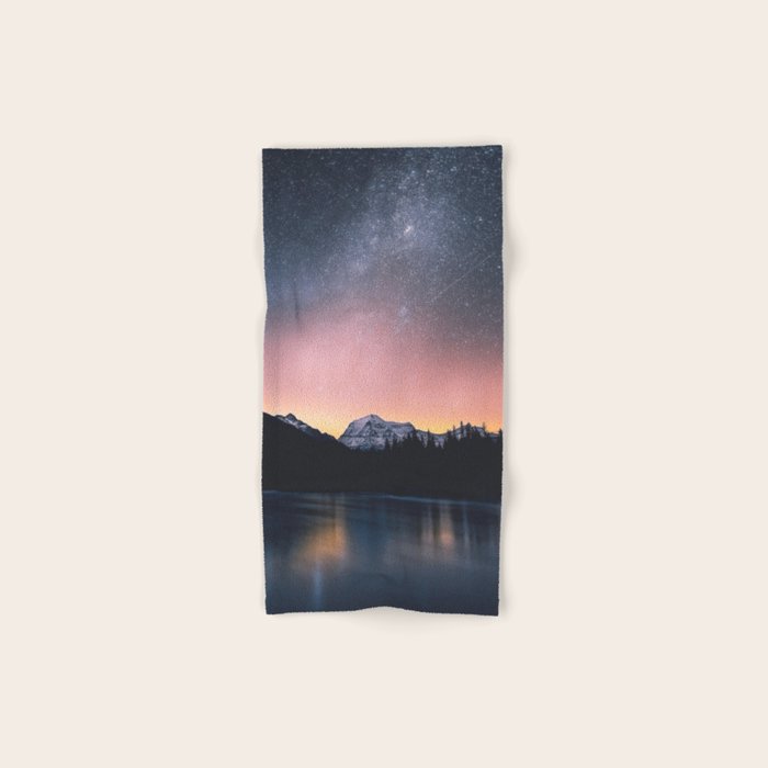 Milky Way Stars Mountain Landscape Bath Towel Gallery Image 1