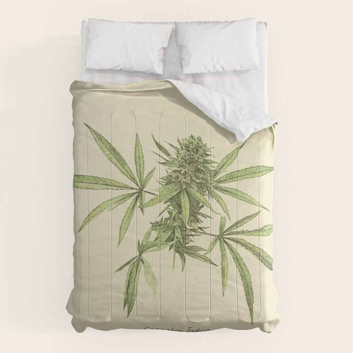 Vintage botanical print - Cannabis Comforter Gallery Image 6