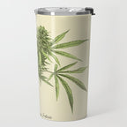 Vintage botanical print - Cannabis Travel Mug Gallery Image 2
