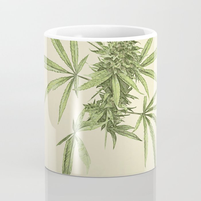 Vintage botanical print - Cannabis Coffee Mug Gallery Image 4
