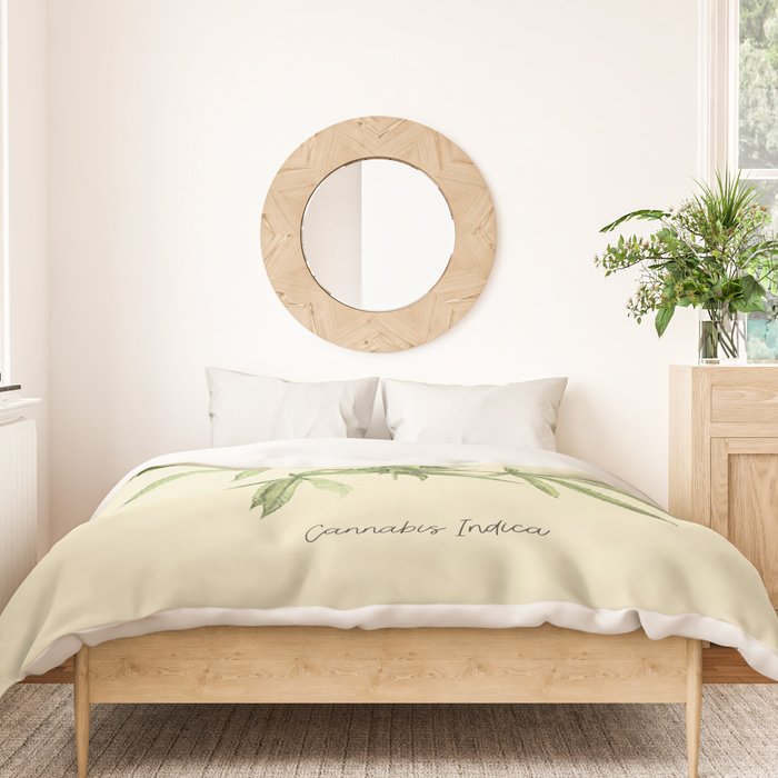 Vintage botanical print - Cannabis Duvet Cover Gallery Image 3