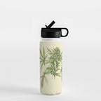 Vintage botanical print - Cannabis Water Bottle Gallery Image 1