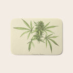 Vintage botanical print - Cannabis Bath Mat Gallery Image 1