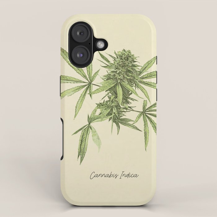 Vintage botanical print - Cannabis iPhone Case Gallery Image 1