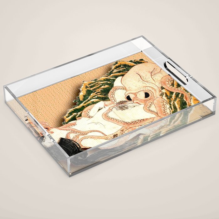 The Dream of the Fisherman's Wife by Katsushika Hokusai Acrylic Tray Gallery Image 1