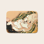The Dream of the Fisherman's Wife by Katsushika Hokusai Bath Mat Gallery Image 1