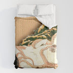 The Dream of the Fisherman's Wife by Katsushika Hokusai Duvet Cover Gallery Image 6