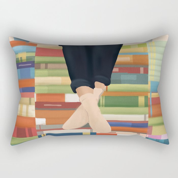Books 1 Rectangular Pillow Gallery Image 1