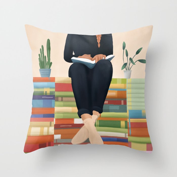 Books 1 Throw Pillow Gallery Image 6
