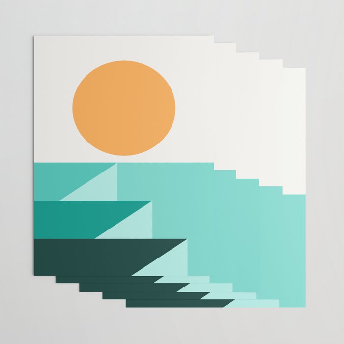 Geometric Landscape 25A Wrapping Paper Gallery Image 3