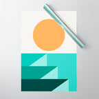 Geometric Landscape 25A Wrapping Paper Gallery Image 1
