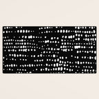 Abstract Spotted Pattern in Black and White Desk Mat Gallery Image 3