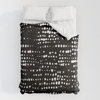 Abstract Spotted Pattern in Black and White Duvet Cover Gallery Image 6