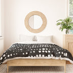 Abstract Spotted Pattern in Black and White Duvet Cover Gallery Image 3