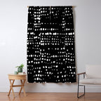 Abstract Spotted Pattern in Black and White Window Curtain Gallery Image 5