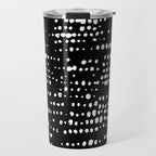 Abstract Spotted Pattern in Black and White Travel Mug Gallery Image 1