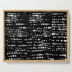 Abstract Spotted Pattern in Black and White Serving Tray Gallery Image 1