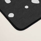 Abstract Spotted Pattern in Black and White Desk Mat Gallery Image 4