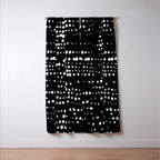 Abstract Spotted Pattern in Black and White Window Curtain Gallery Image 3