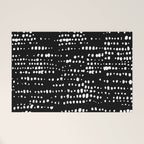 Abstract Spotted Pattern in Black and White Welcome Mat Gallery Image 1