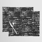 Abstract Spotted Pattern in Black and White Placemat Gallery Image 1