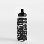 Abstract Spotted Pattern in Black and White Water Bottle Gallery Image 2