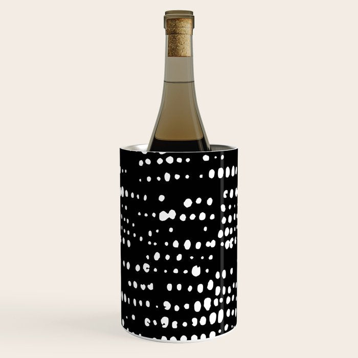 Abstract Spotted Pattern in Black and White Wine Chiller Gallery Image 1