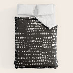 Abstract Spotted Pattern in Black and White Comforter Gallery Image 6