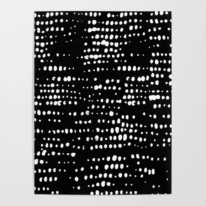 Abstract Spotted Pattern in Black and White Poster Gallery Image 1