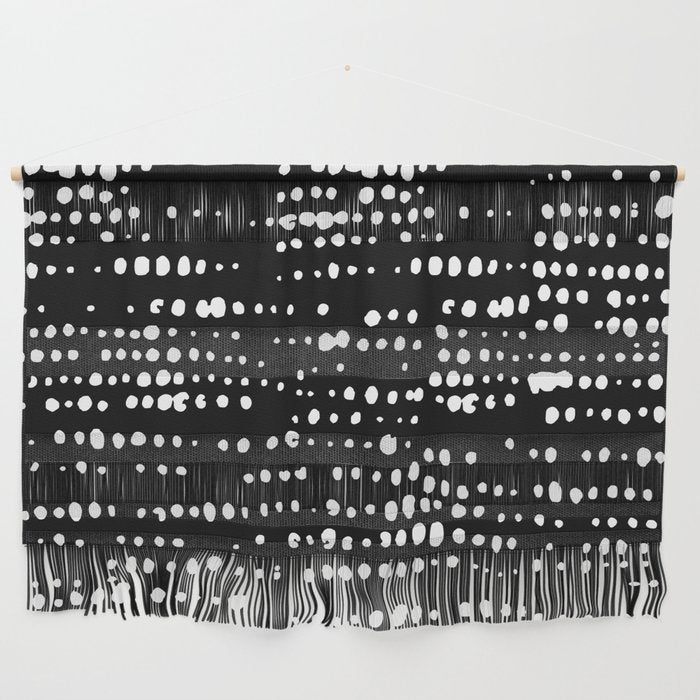 Abstract Spotted Pattern in Black and White Wall Hanging Gallery Image 1