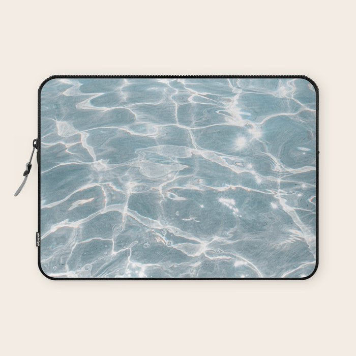 Crystal Clear Blue Water Photo Art Print | Crete Island Summer Holiday | Greece Travel Photography Laptop Sleeve Gallery Image 1