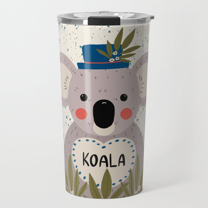 Koala with hat  Travel Mug Gallery Image 1