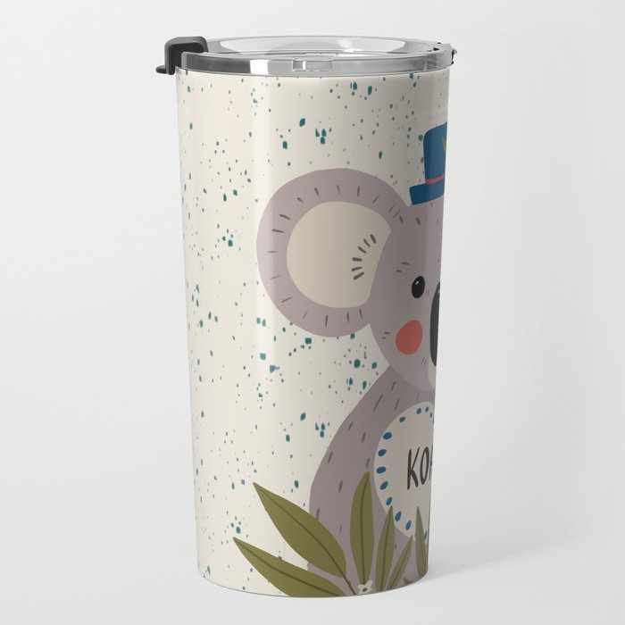 Koala with hat  Travel Mug Gallery Image 3