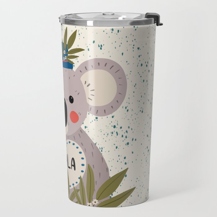 Koala with hat  Travel Mug Gallery Image 2