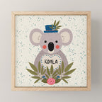 Koala with hat  Mini Art Print Gallery Image 1