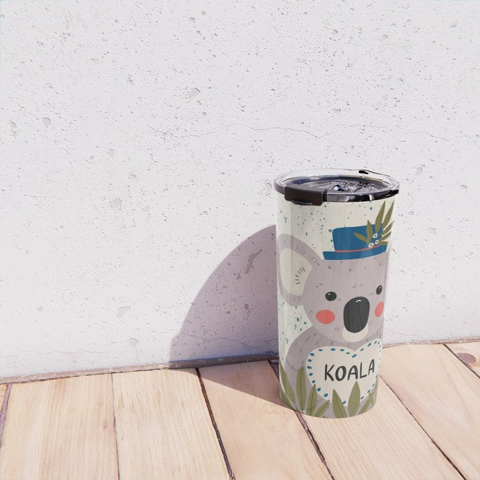 Koala with hat  Travel Mug Gallery Image 4