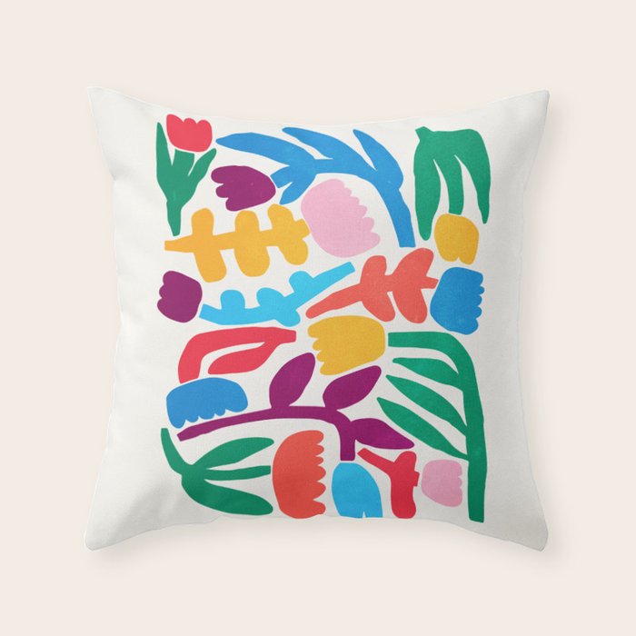 Paper Flowers: Matisse Edition Throw Pillow Gallery Image 6