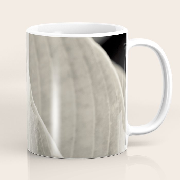 Gray Leaf Line Study Botanical Coffee Mug Gallery Image 1