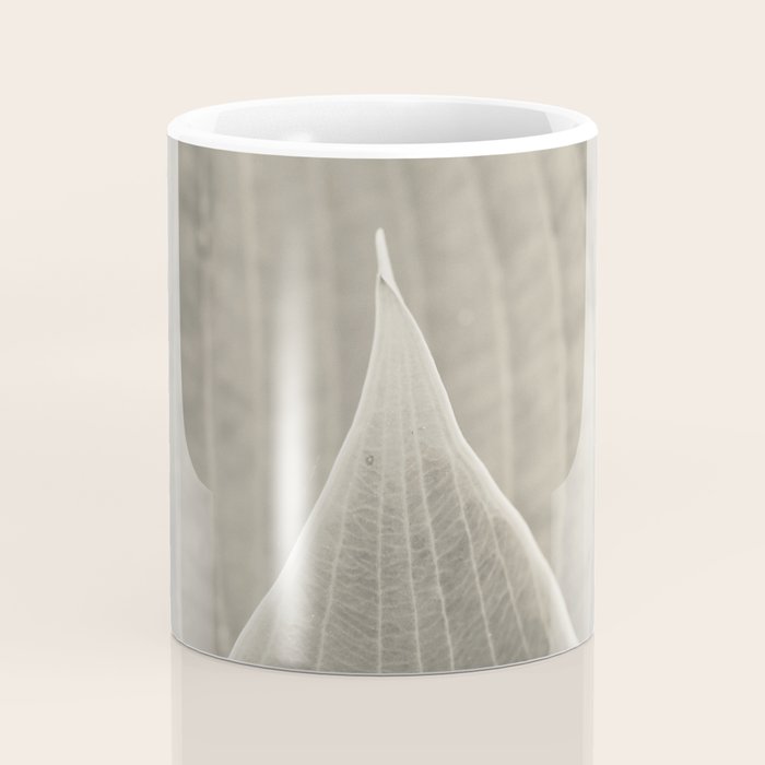 Gray Leaf Line Study Botanical Coffee Mug Gallery Image 4