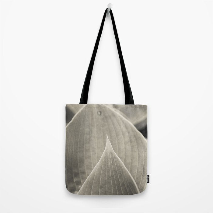 Gray Leaf Line Study Botanical Tote Bag Gallery Image 2
