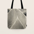 Gray Leaf Line Study Botanical Tote Bag Gallery Image 1