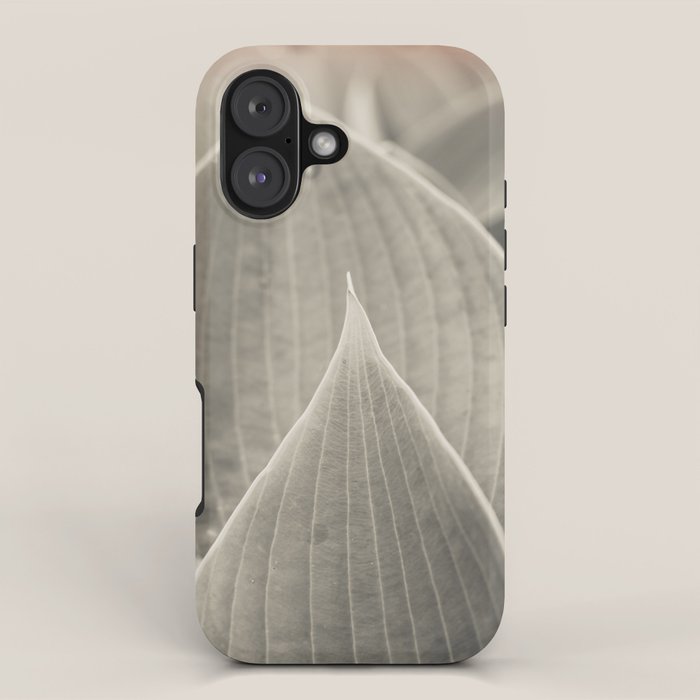 Gray Leaf Line Study Botanical iPhone Case Gallery Image 1